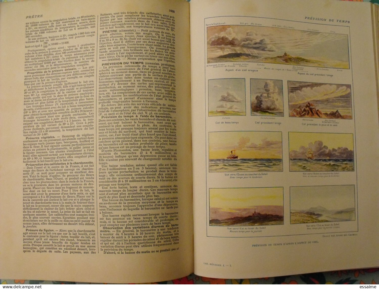 Larousse ménager illustré. dictionnaire de la vie domestique. Chancrin, Faideau. 1937. édition luxe rouge