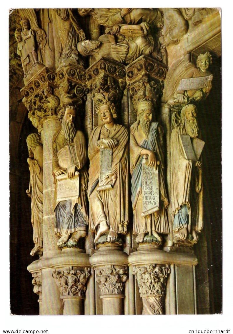 ESPAÑA • SANTIAGO DE COMPOSTELA • CATEDRAL - PÓRTICO DE LA GLORIA - GRUPO DE LOS PROFETAS - Santiago De Compostela