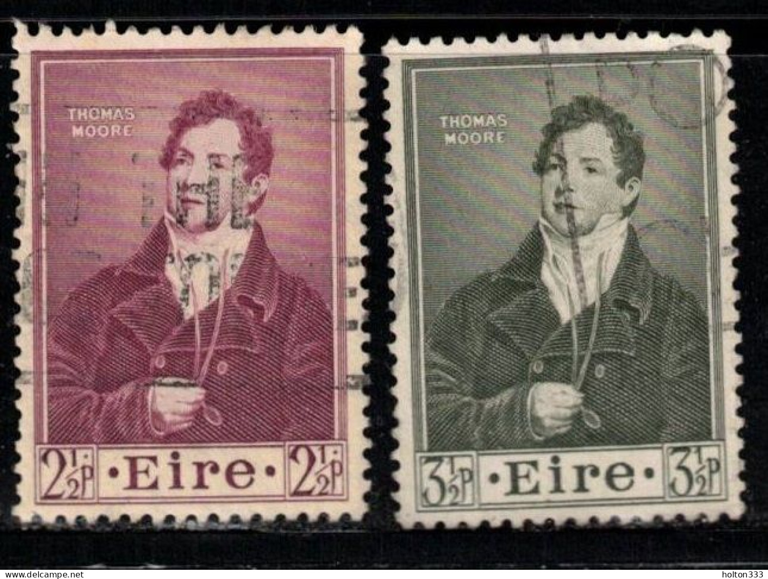 IRELAND Scott # 145-6 Used - Thomas Moore B - Oblitérés