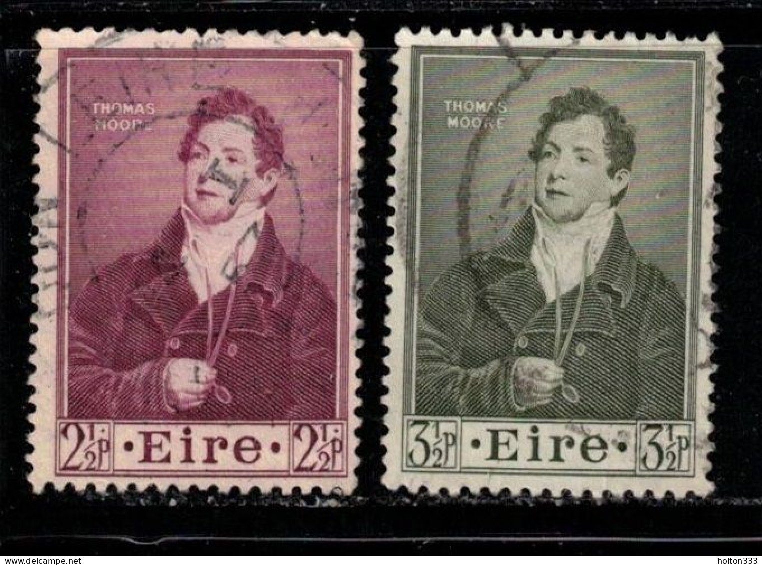 IRELAND Scott # 145-6 Used - Thomas Moore C - Used Stamps