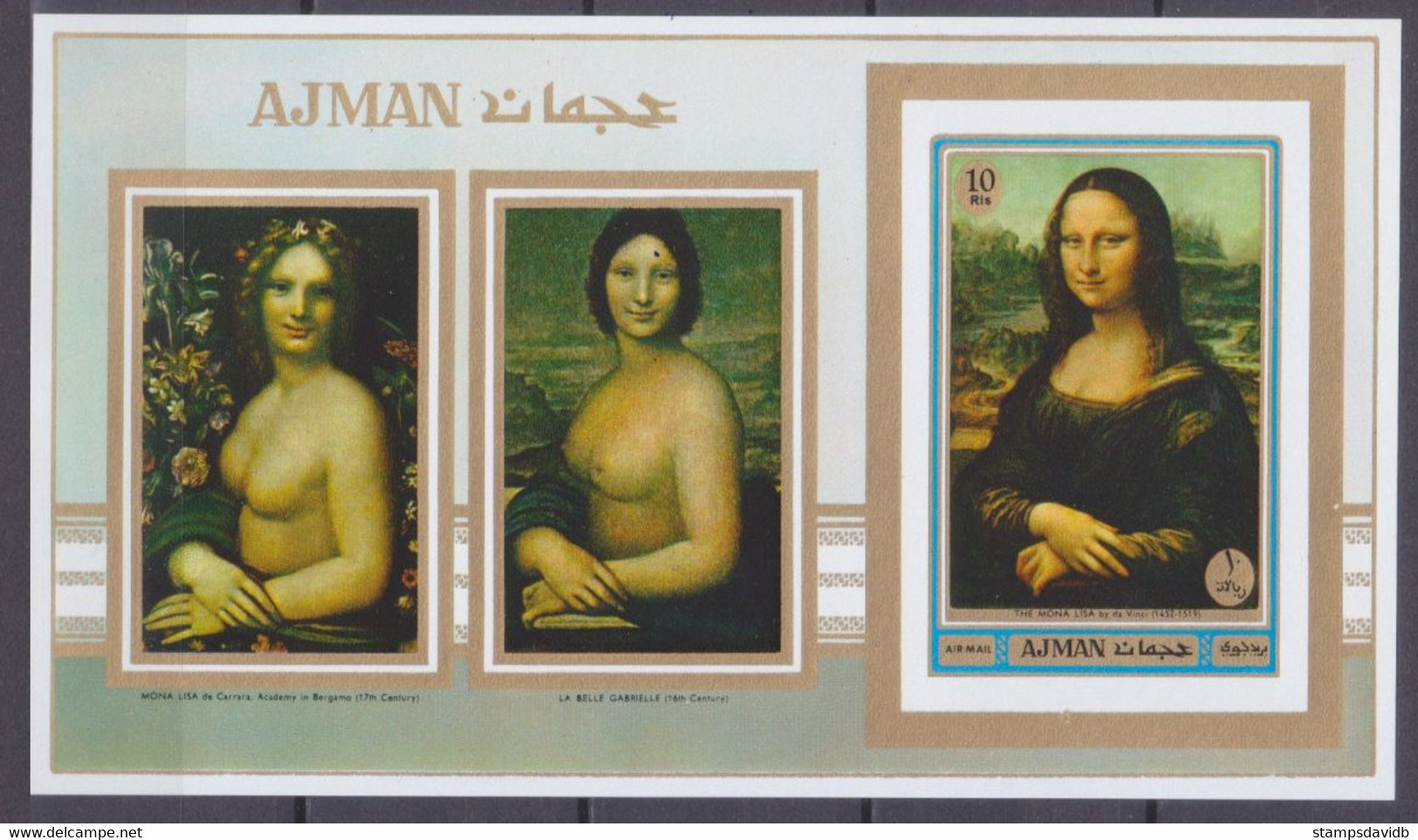 1970	Ajman	560/B192b	Artist / Leonardo Da Vinci	20,00 € - Madonna