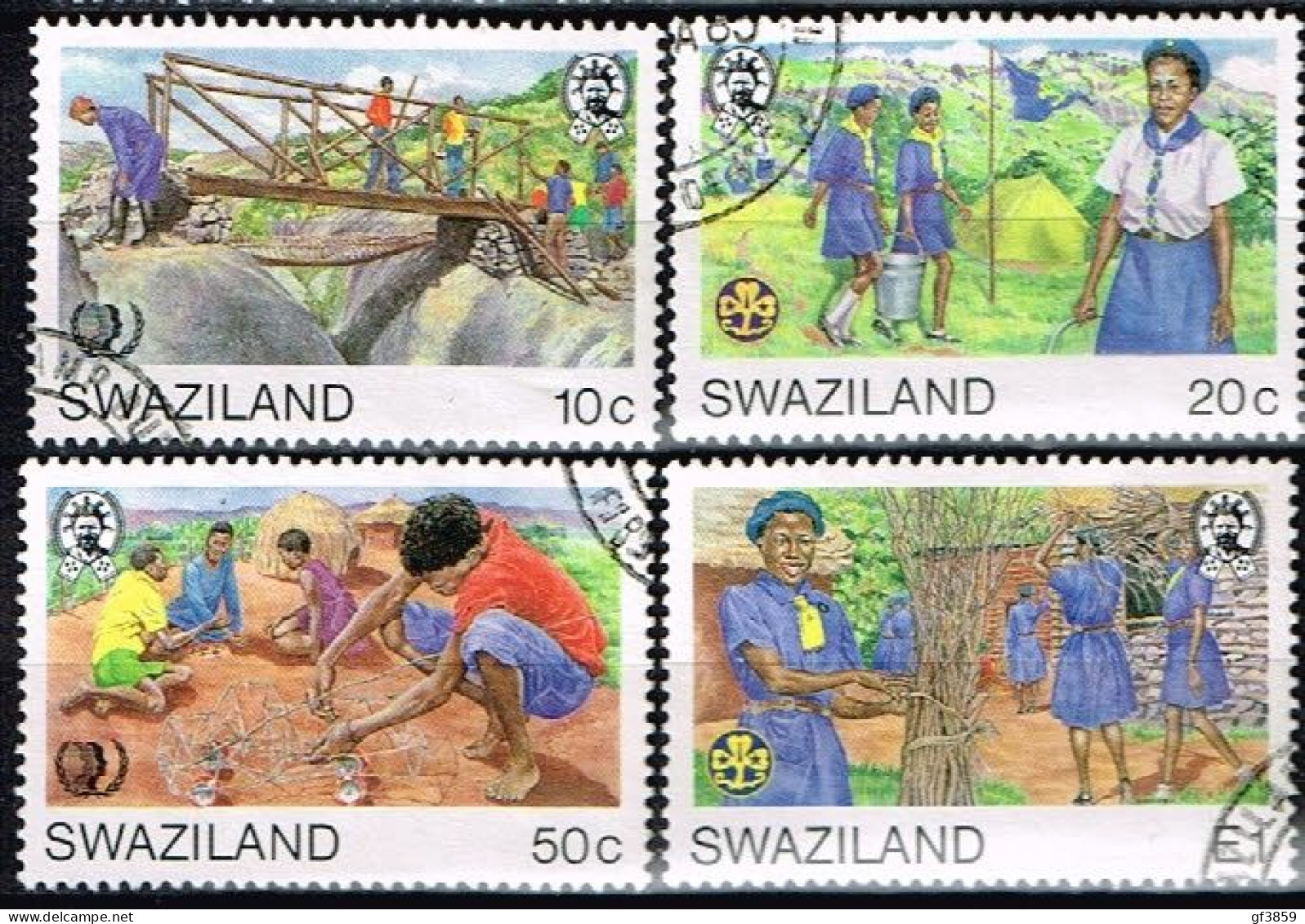 SWAZILAND / Oblitérés /Used / 1985 - 75 Ans Du Mouvement Scout - Swaziland (1968-...)