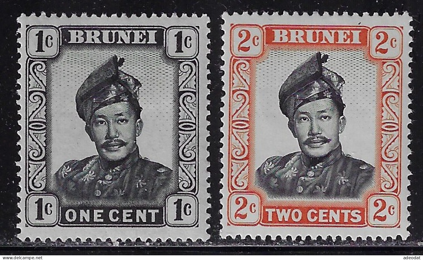 BRUNEI 1964  SULTAN OMAR ALI SAIFUDDIN SCOTT#101-102 MNH - Brunei (...-1984)