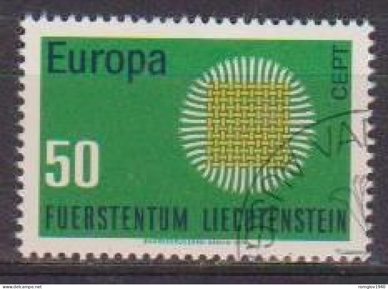 LIECHTENSTEIN  1970 EUROPA  UNIF. 477  USATO VF - Gebruikt