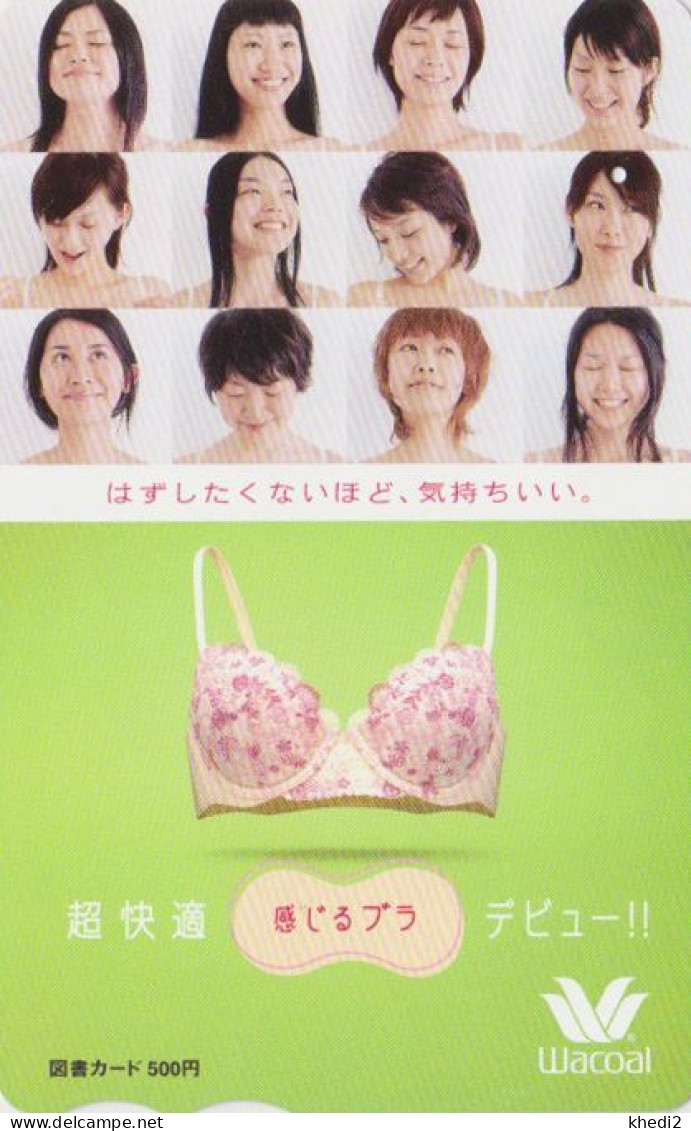 Carte Prépayée JAPON - MODE FEMME LINGERIE WACOAL LOVE BRA - WOMAN GIRL Erotic Dessous JAPAN Prepaid Tosho Card - 10149 - Moda