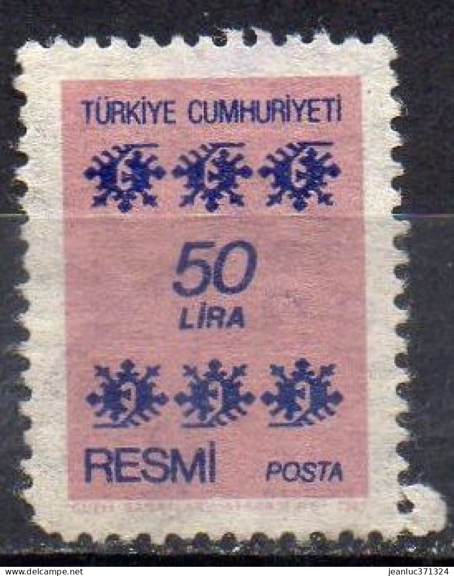 TURQUIE N° Serv 162 O Y&T 1981 Motifs Tapis - Timbres De Service