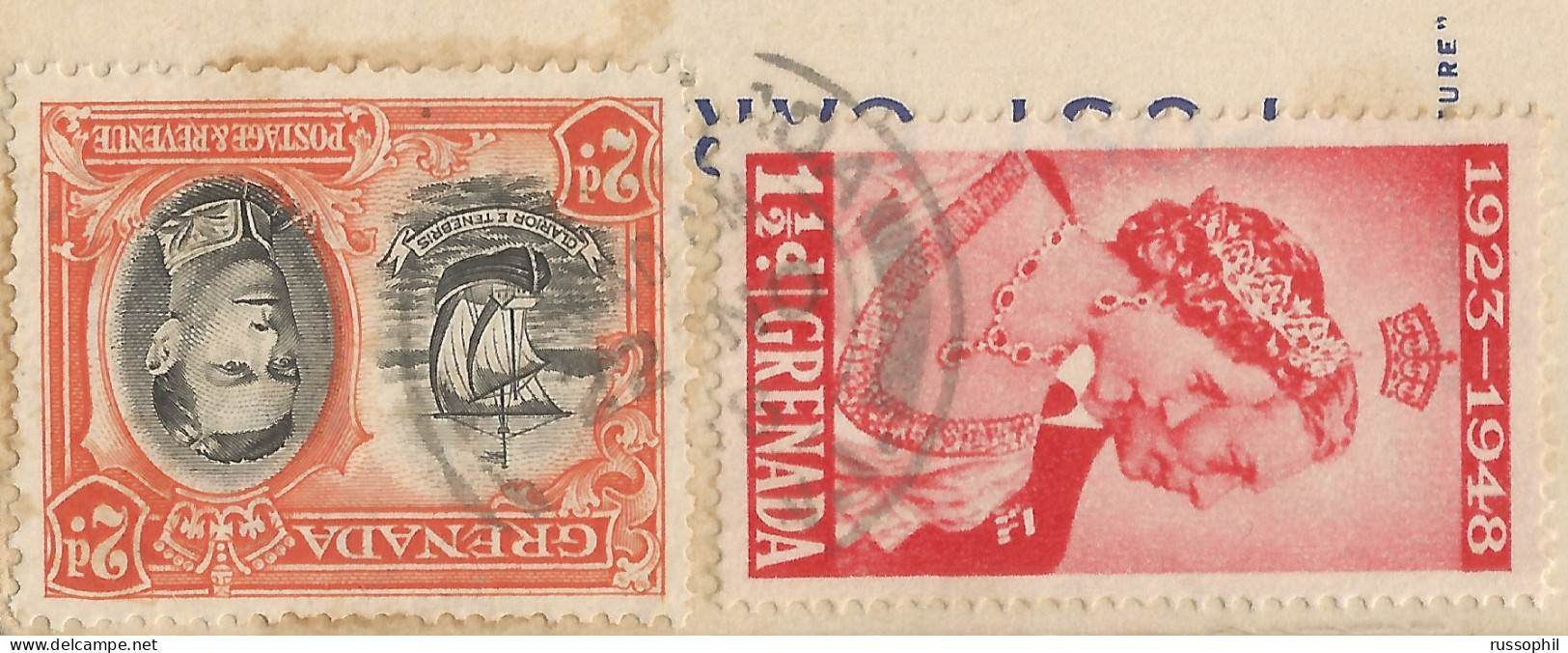 GRENADA - FRANKED PC (NUTMEGS) SENT TO THE USA - 1949 - Grenada (...-1974)