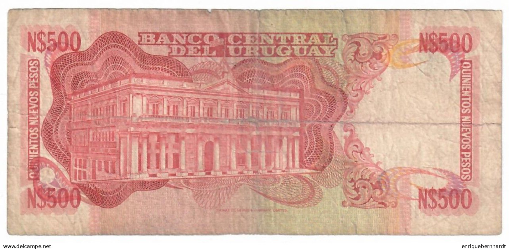 URUGUAY // 500 NUEVOS PESOS MONEDA NACIONAL - PICK 63A // AÑO 1991 - Uruguay