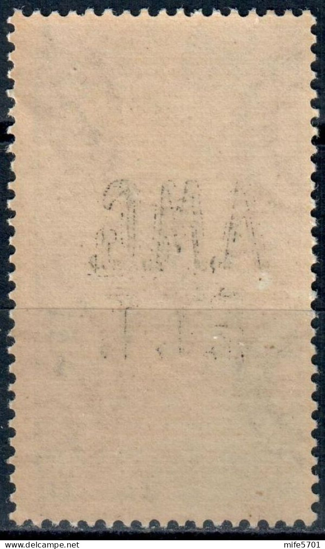 AMG-FTT 1947 POSTA AEREA L. 35 CINQUANTENARIO INVENZIONE DELLA RADIO SOPRASTAMPATO + DECALCO MNH ** - SASSONE PA11b - Poste Aérienne