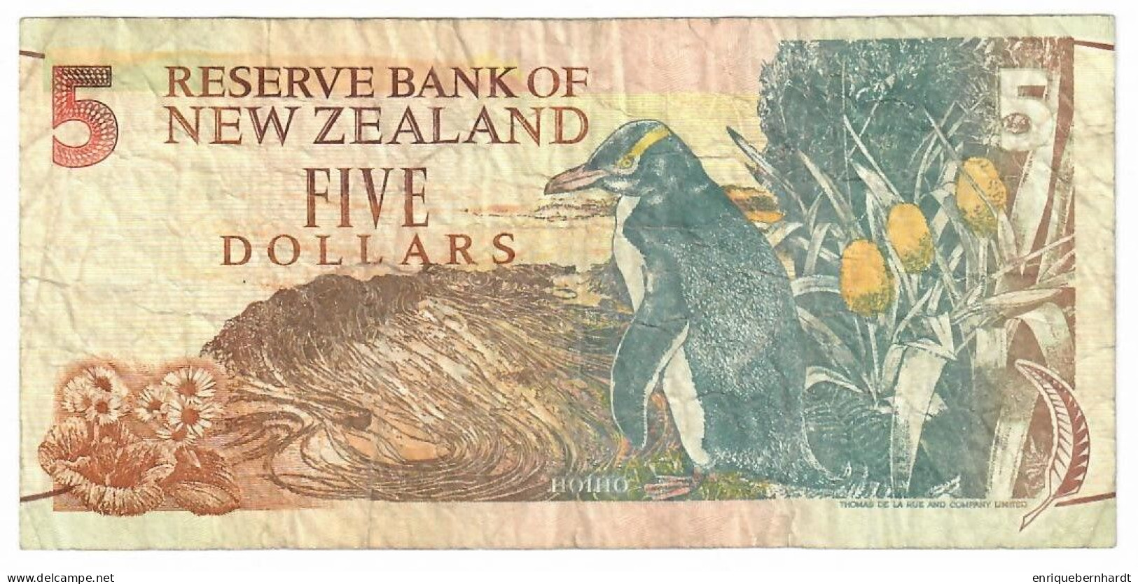 NUEVA ZELANDA // 5 DOLLARS - PICK 177a // AÑO 1992 - Nieuw-Zeeland