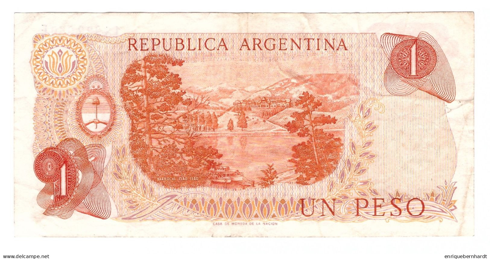 ARGENTINA // 1 PESO LEY 18188 - SERIE E - PICK 287a // AÑO 1973 - Argentine