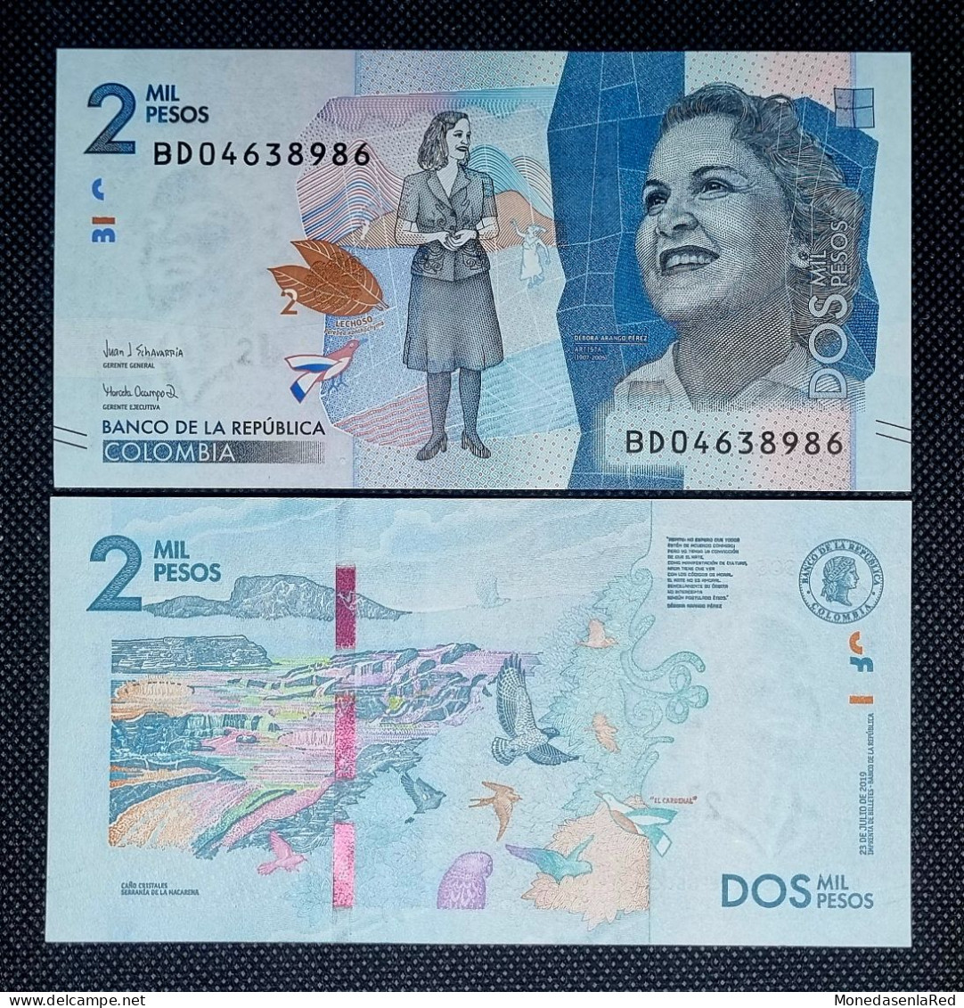 COLOMBIA 2000 PESOS NUEVO DISEÑO 2019 SC / UNC P-458e - Colombie