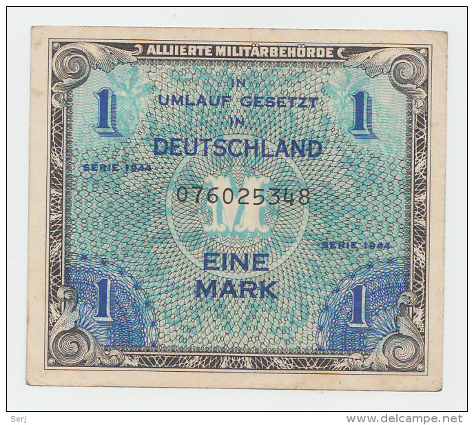 GERMANY 1 Mark 1944 WWII VF+ P 192a 192 A - 1 Mark