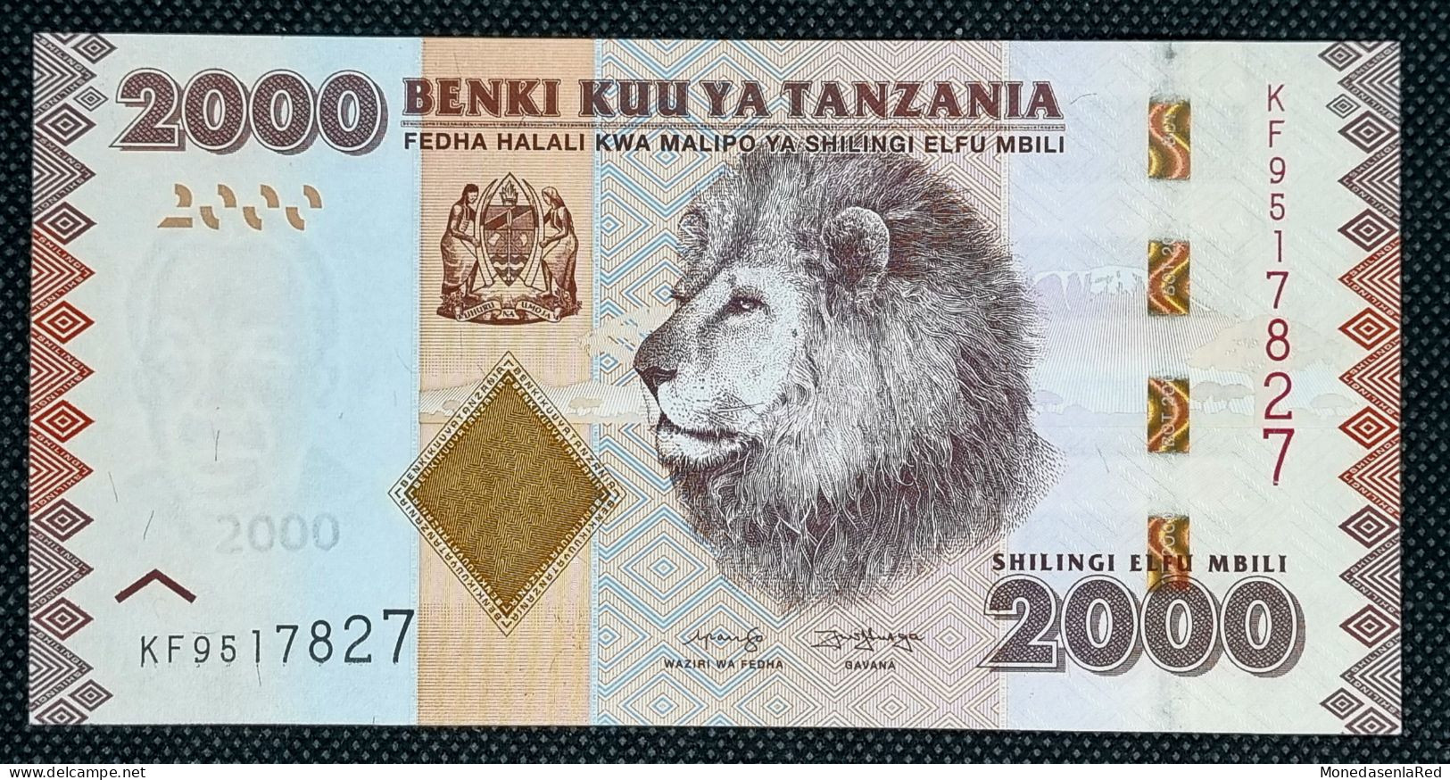 TANZANIA 2000 SHILLINGS AÑO 2020. SC / UNC P-42c - Tansania