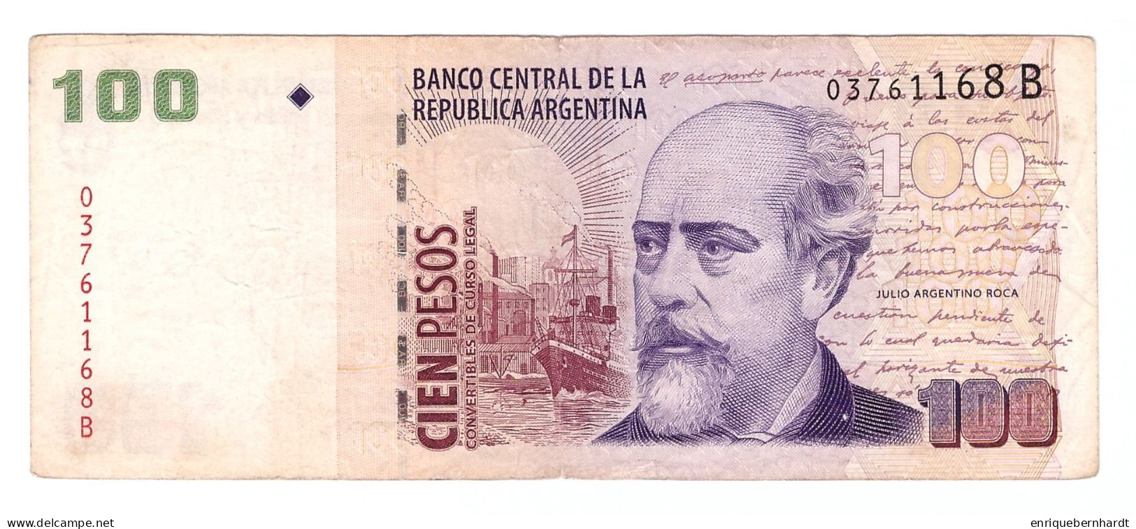 ARGENTINA // 100 PESOS CONVERTIBLES DE CURSO LEGAL - SERIE B - PICK 351a // AÑO 2001 - Argentine