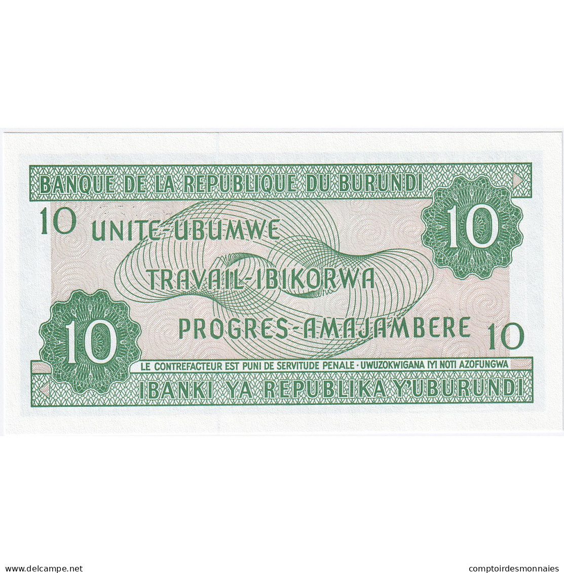 Burundi, 10 Francs, 2003, 2003-07-01, KM:33d, NEUF - Burundi