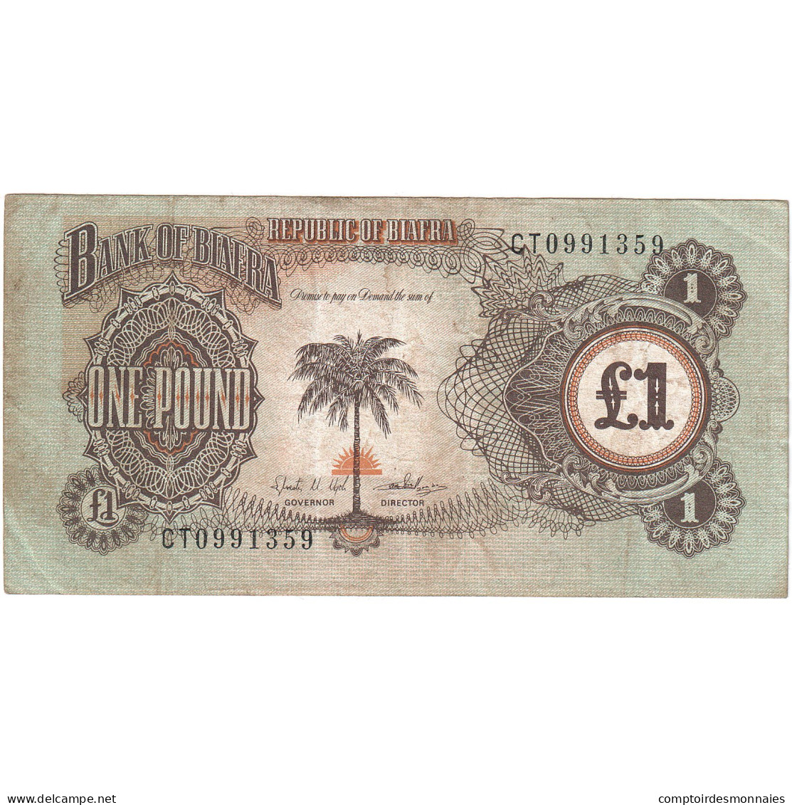 Biafra, 1 Pound, KM:5a, NEUF - États D'Afrique Centrale