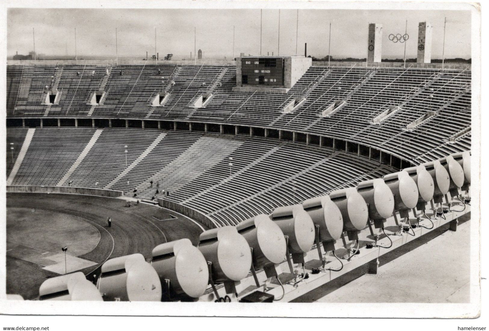 61133 - Deutsches Reich - 1936 - Ans.-Kte. "Olympia-Stadion", Ungebraucht - Jeux Olympiques