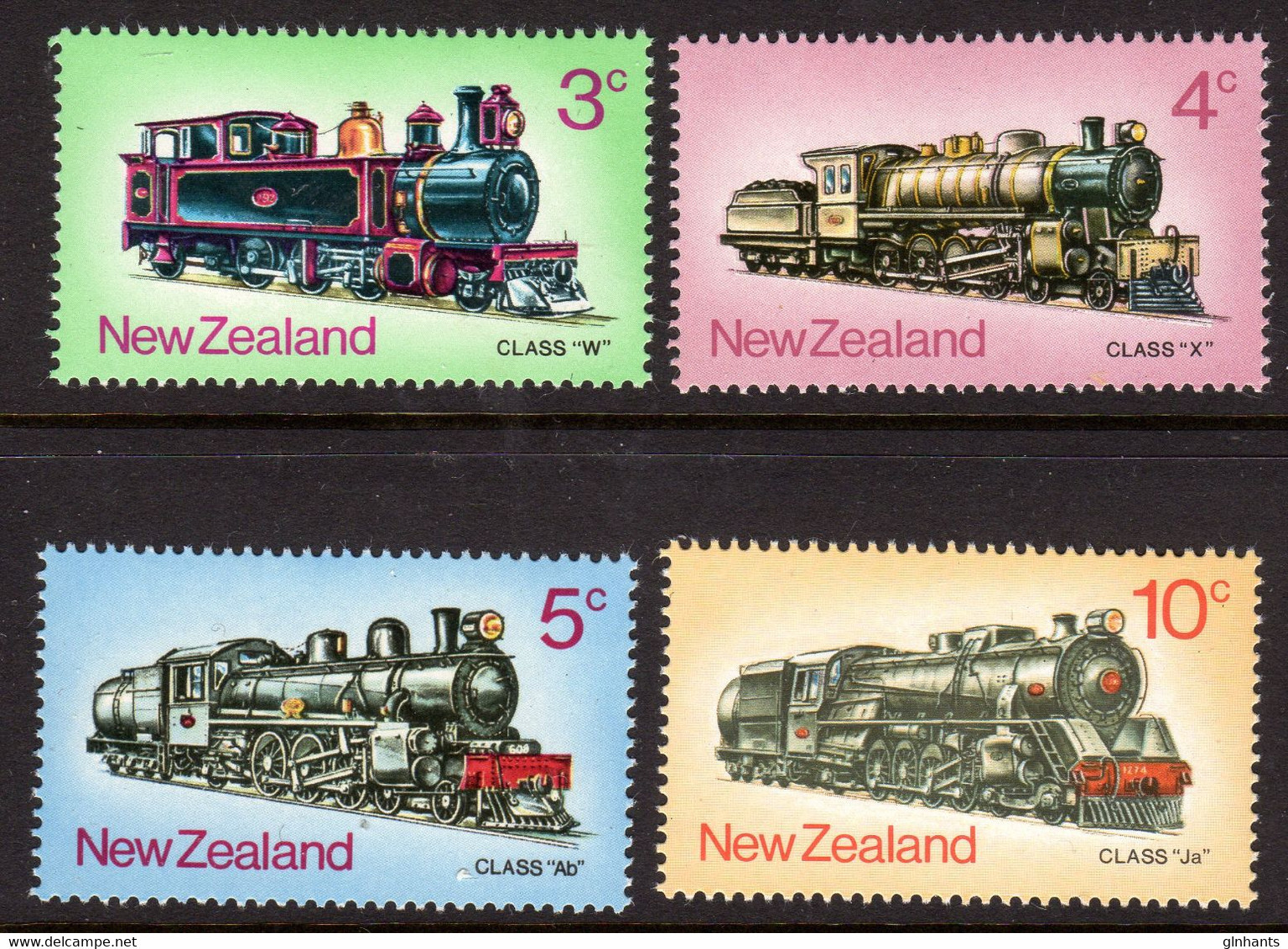 NEW ZEALAND - 1973 RAILWAY LOCOMOTIVES TRAINS SET (4V) FINE MNH ** SG 1003-1006 - Nuevos