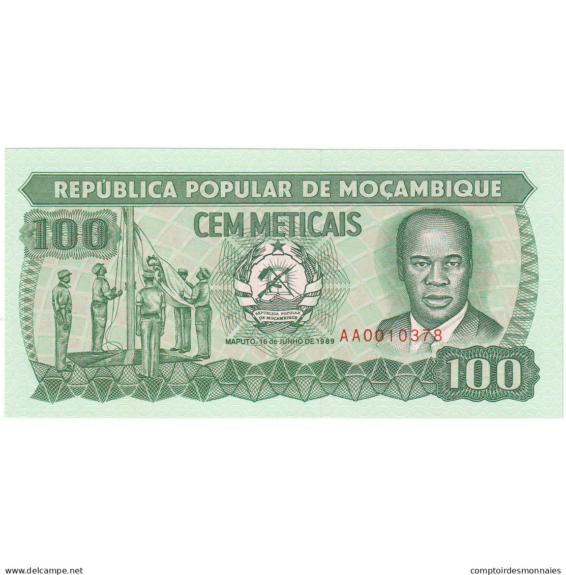 Mozambique, 100 Meticais, 1989, 1989-06-16, KM:130a, NEUF - Mozambico
