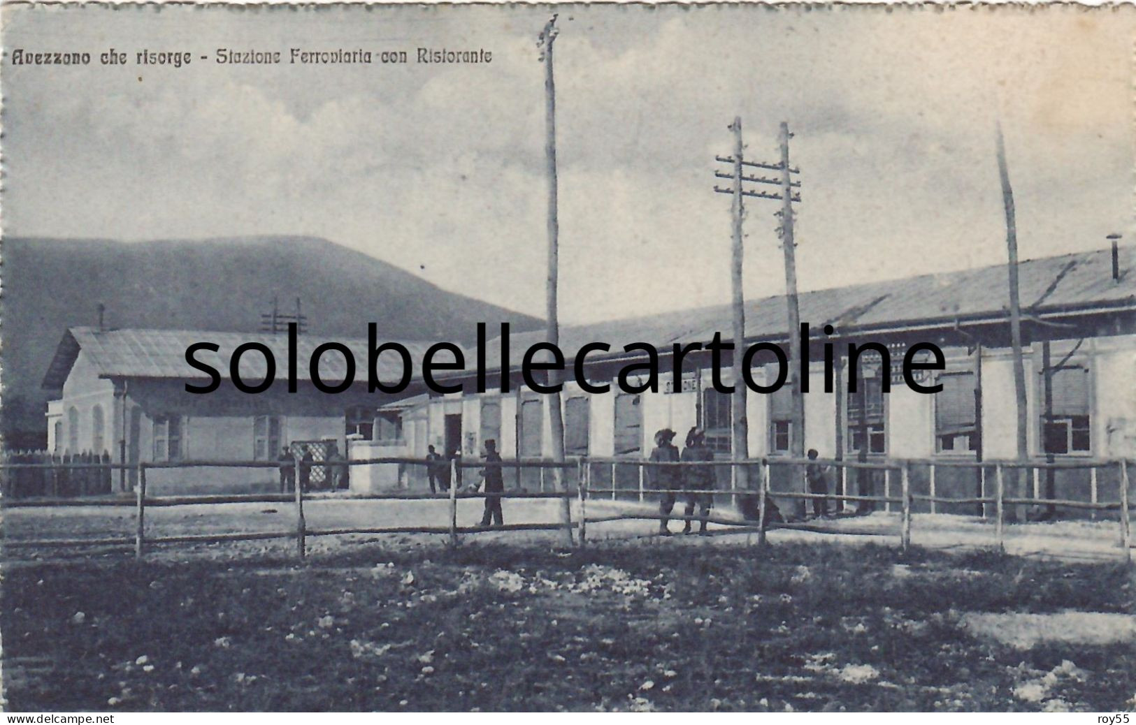 Abruzzo-avezzano Che Risorge Stazione Ferroviaria Con Ristorante Veduta Esterna Primi 900 (f.piccolo) - Avezzano