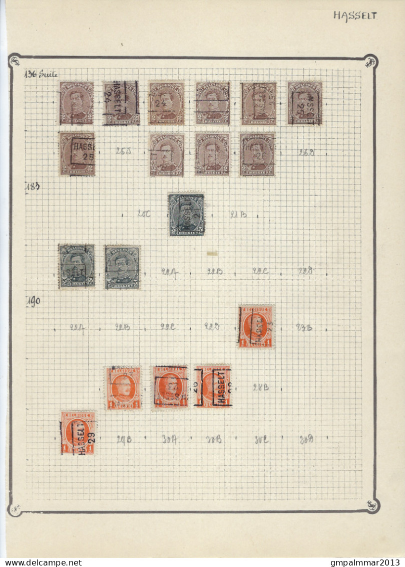 LIKWIDATIE HASSELT met RIJKSWAPEN , PELLENS , ALBERT I , HOUYOUX , HERALDIEKE LEEUW + KASTEEL BORNHEM  !  LOT 321