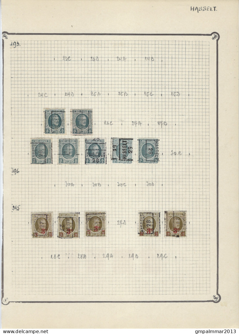 LIKWIDATIE HASSELT met RIJKSWAPEN , PELLENS , ALBERT I , HOUYOUX , HERALDIEKE LEEUW + KASTEEL BORNHEM  !  LOT 321