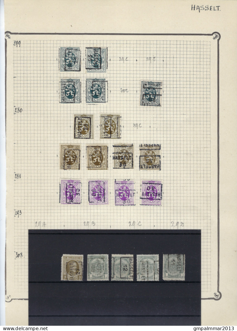 LIKWIDATIE HASSELT met RIJKSWAPEN , PELLENS , ALBERT I , HOUYOUX , HERALDIEKE LEEUW + KASTEEL BORNHEM  !  LOT 321