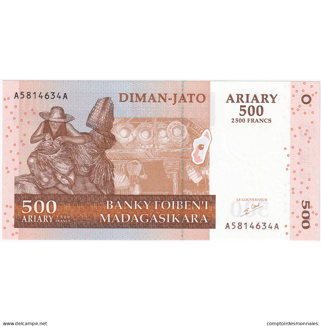 Madagascar, 500 Ariary, KM:88b, NEUF - Madagaskar