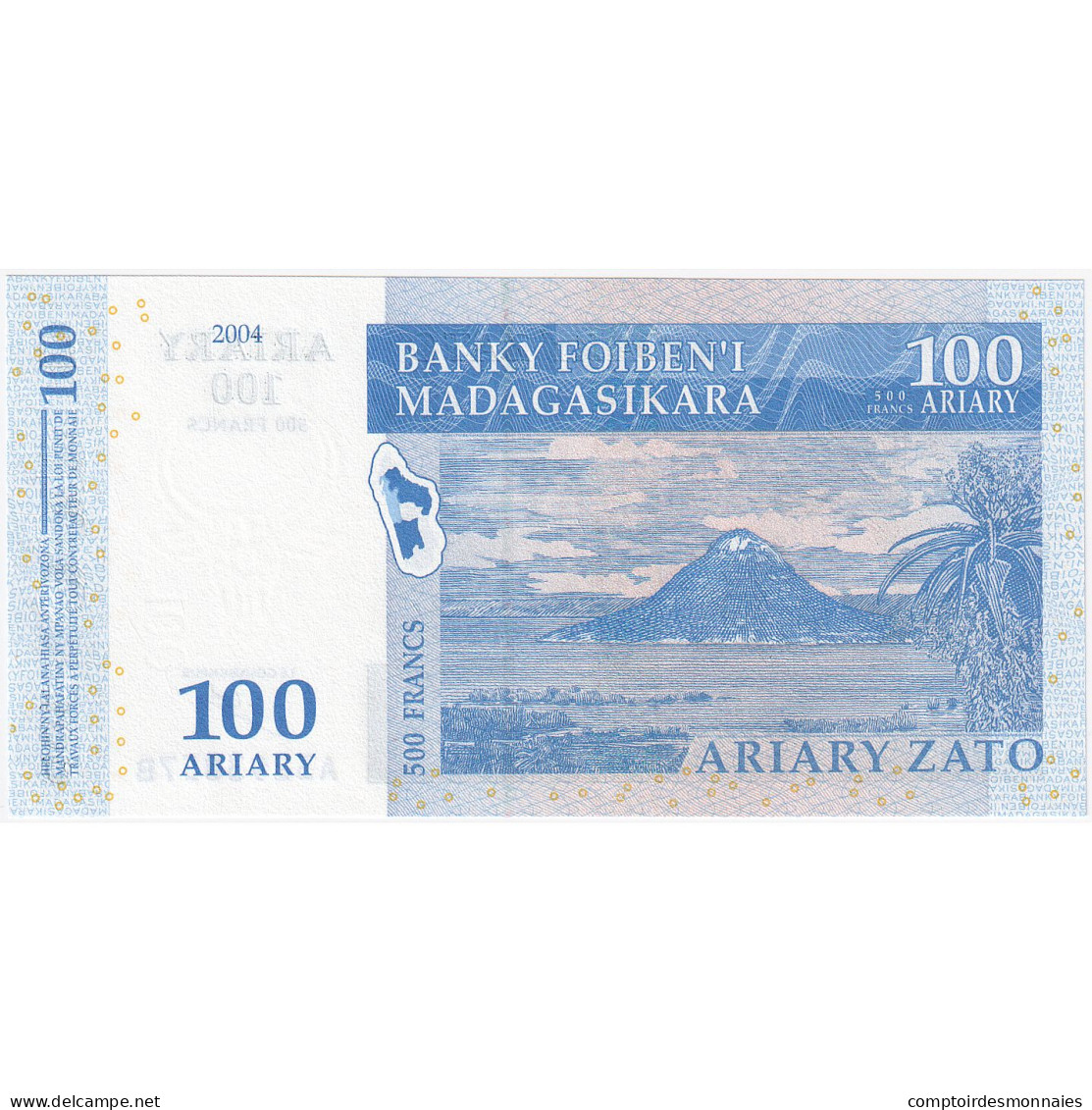 Madagascar, 100 Ariary, 2004-2006, 2004, KM:86a, NEUF - Madagascar