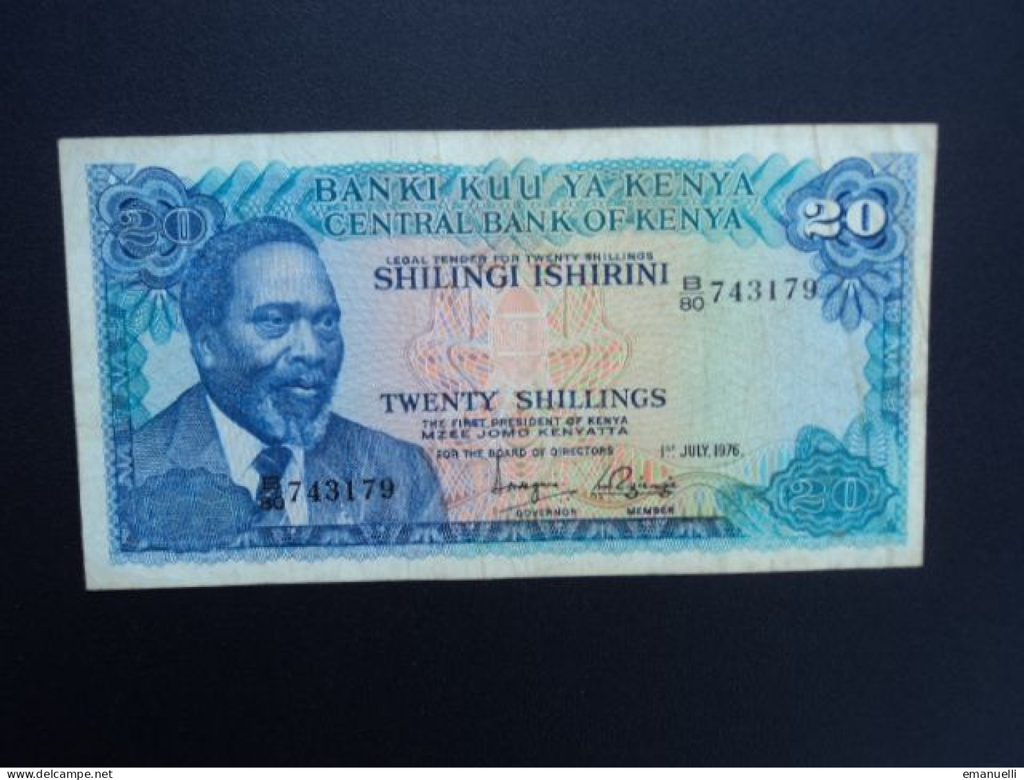 KENYA * : 20 SHILLINGS   1.7.1976    P 13c     TTB ** - Kenya