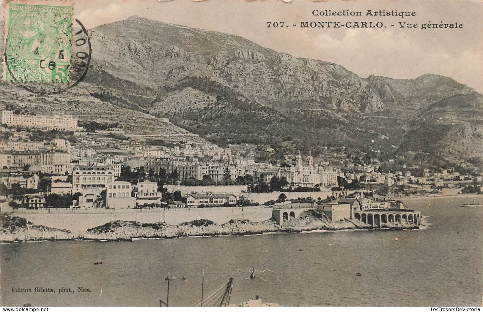 MONACO - Collection Artistique - MONTE CARLO - Vue Générale - Carte Postale Ancienne - Monte-Carlo