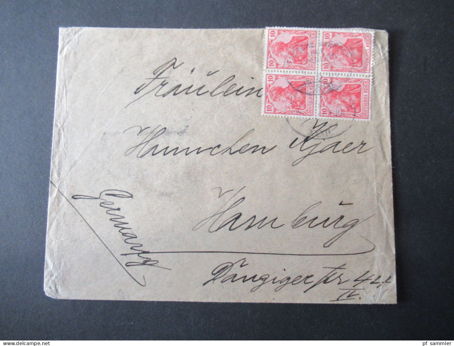 Kolonie Kamerun / DR 1909 Schiffspost Deutsche Seepost Hamburg Westafrika XXXII. Umschlag Mit Anker CW / Kanaren Stp. - Kamerun