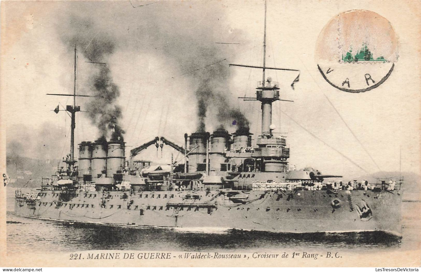 TRANSPORT - Marine De Guerre - Waldeck Rousseau - Croiseur De 1er Rang - BC - Carte Postale Ancienne - Guerre