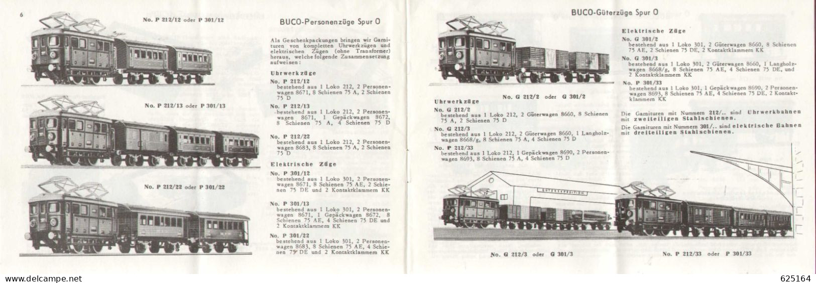 Catalogue BUCO 1959 Modelleisenbahn Spur O 32 Mm. + Preisliste CHF - Deutsch