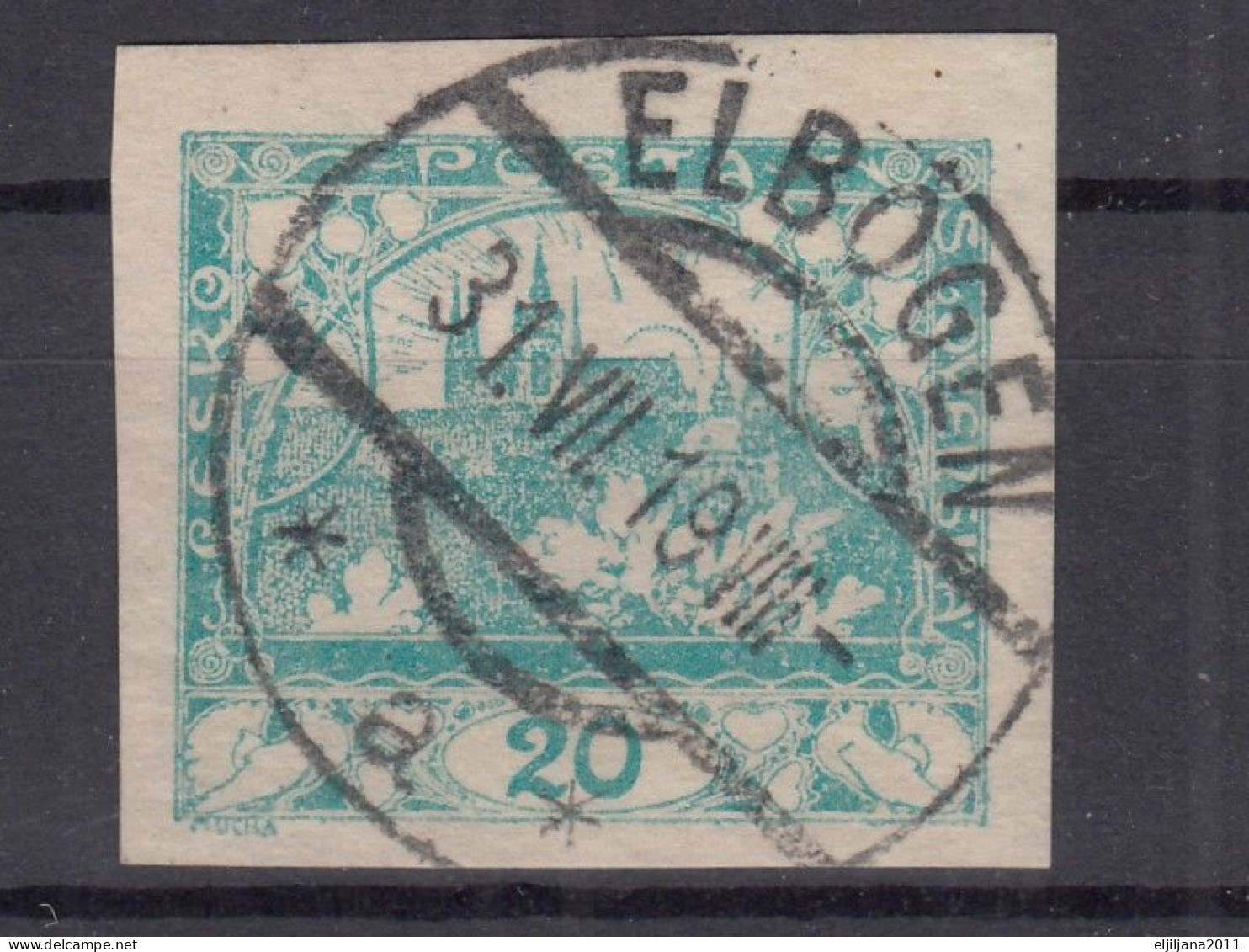 ⁕ Czechoslovakia 1919 ⁕ Hradcany 20 H Mi.4 ⁕ Canceled ELBOGEN - Used Stamps
