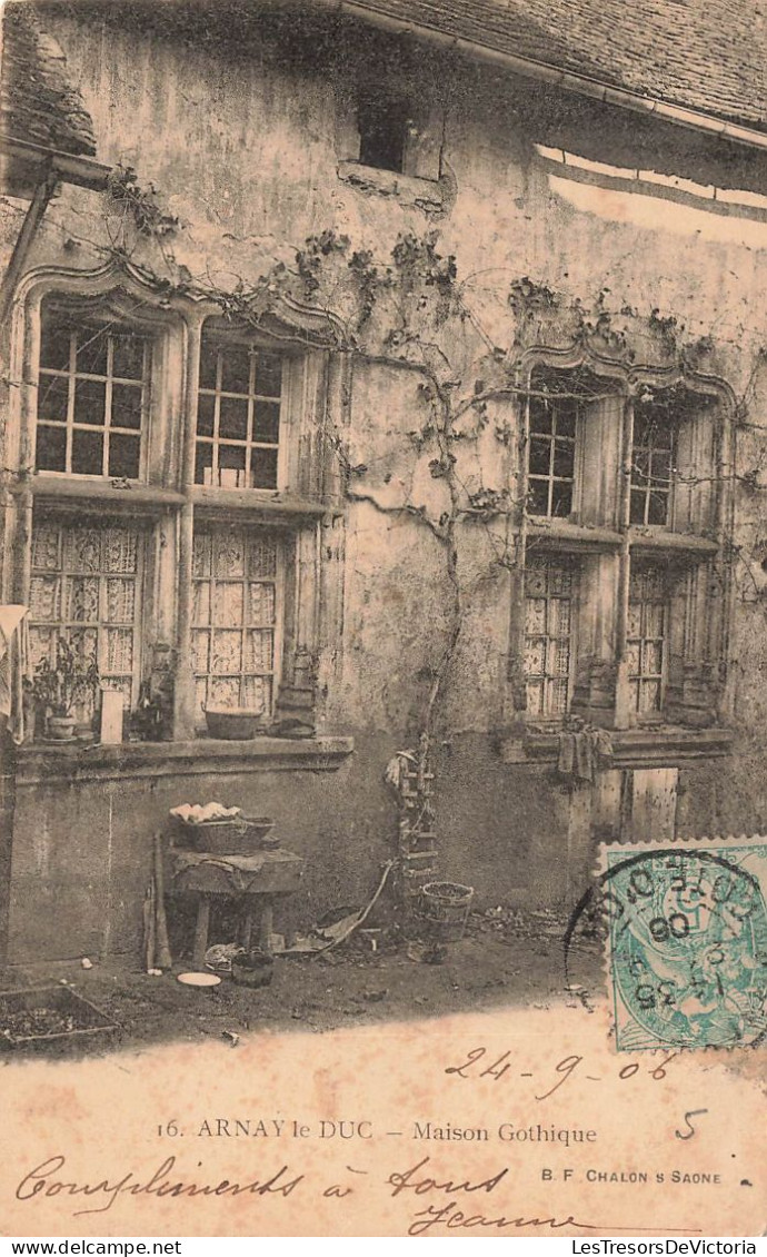 FRANCE - Arnay Le Duc - Maison Gothique - BF Chalon Sur Saône  - Carte Postale Ancienne - Arnay Le Duc