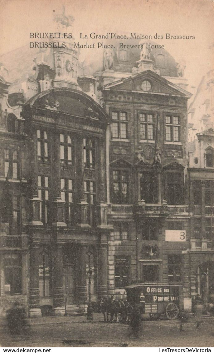 BELGIQUE - Bruxelles - La Grand'Place, Maison Des Brasseurs - Office Des Propriétaires - Carte Postale Ancienne - Marktpleinen, Pleinen