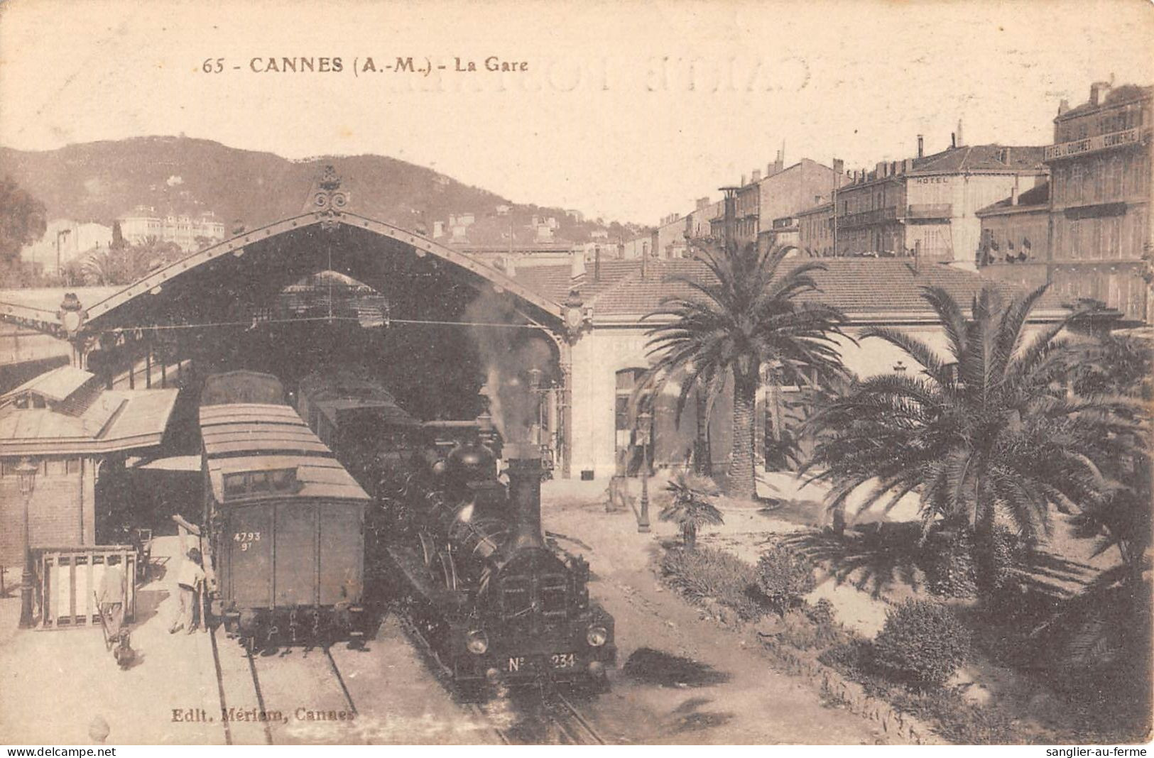 CPA 06 CANNES / LA GARE / TRAIN - Cannes