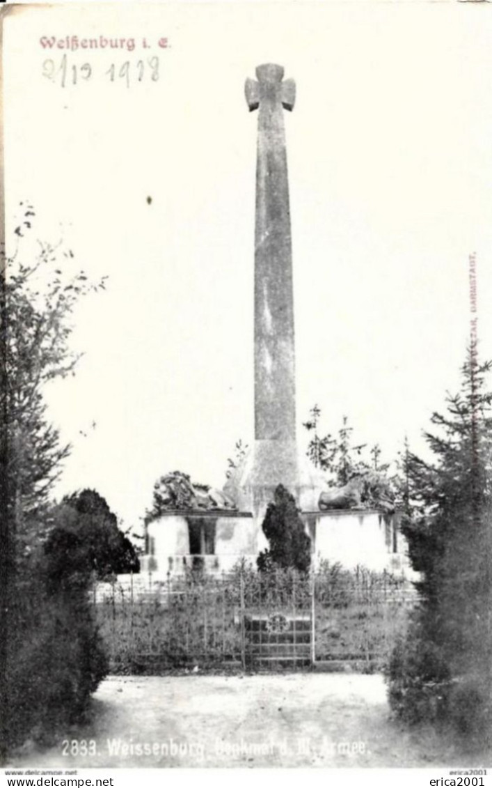 Weissenburg. Denkmal D III , Armee. - Weissenburg