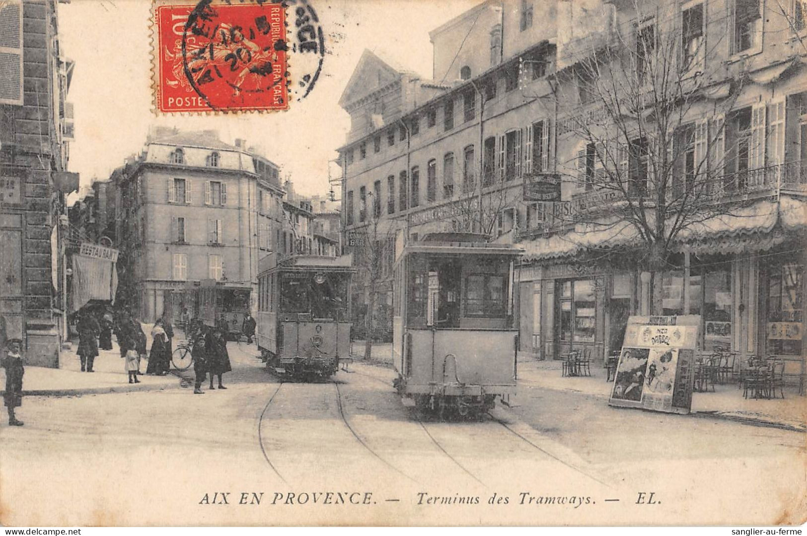 CPA 13 AIX EN PROVENCE / TERMINUS DES TRAMWAYS - Aix En Provence