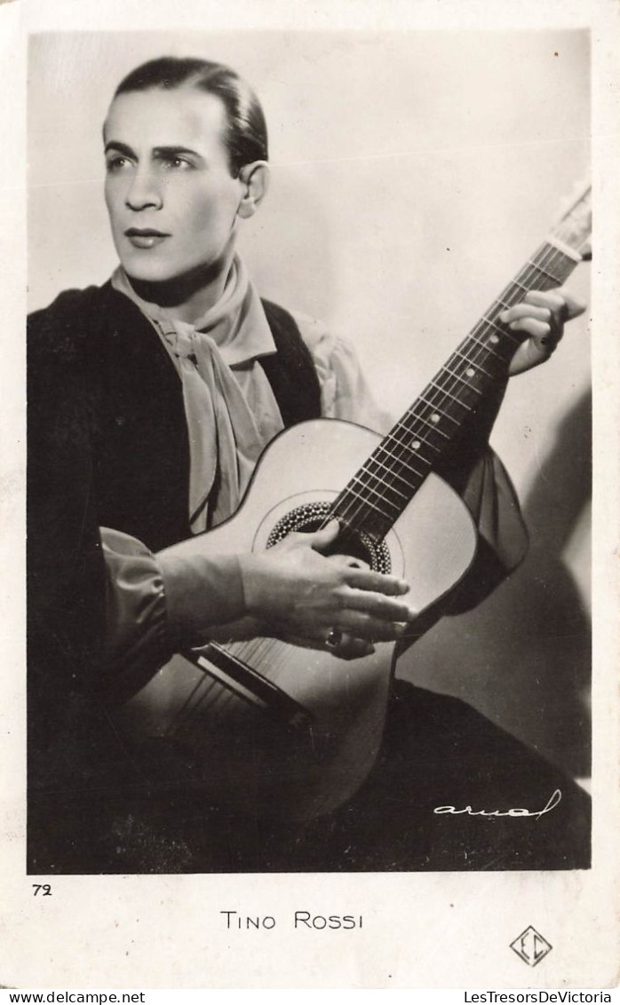 CELEBRITE - Acteur Et Chanteur Français - Tino Rossi - Guitare - Carte Postale - Chanteurs & Musiciens