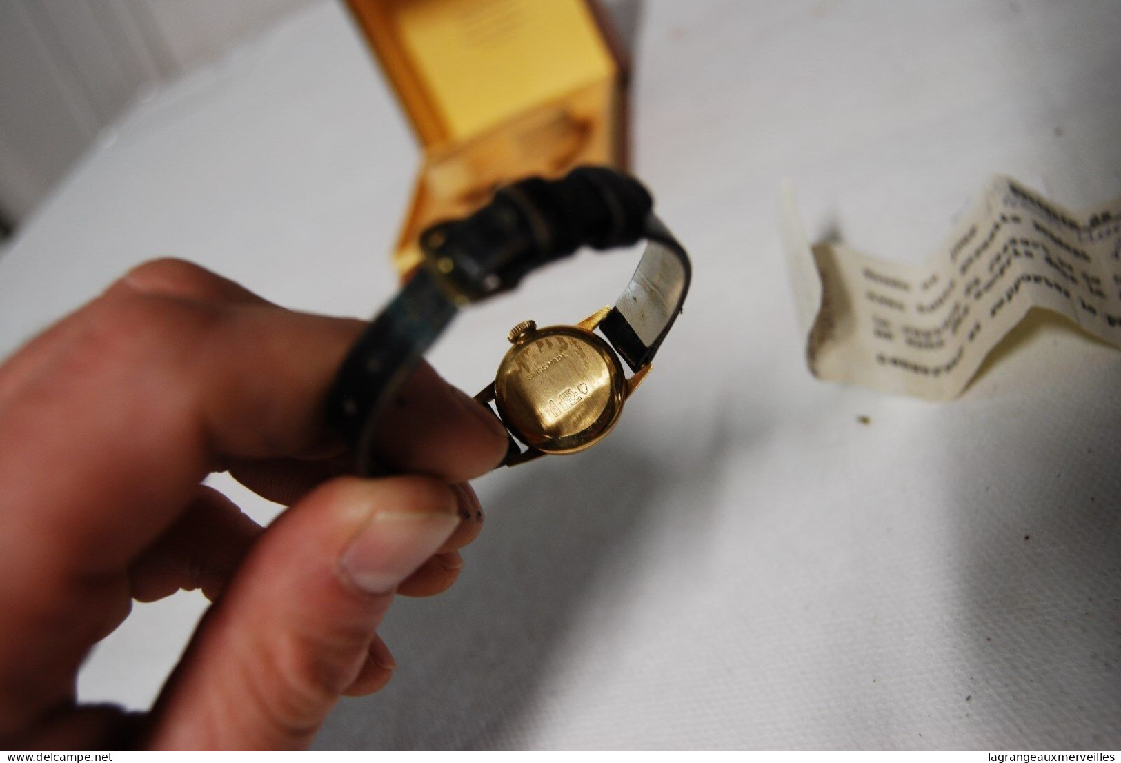 C164 Montre Gigandet 17 Rubis Incabloc 1964 Or 18 Caraths - Certificats Origine - Horloge: Luxe