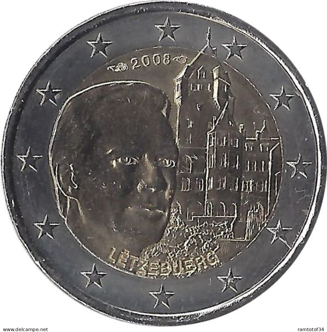 2008 LUXEMBOURG - 2 Euros Commémorative - Château De Berg - Luxembourg