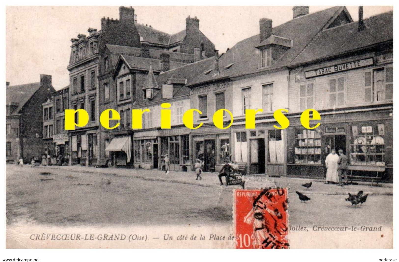 60  Crevecoeur Le Grand  Tabac Buvette De La Place - Crevecoeur Le Grand