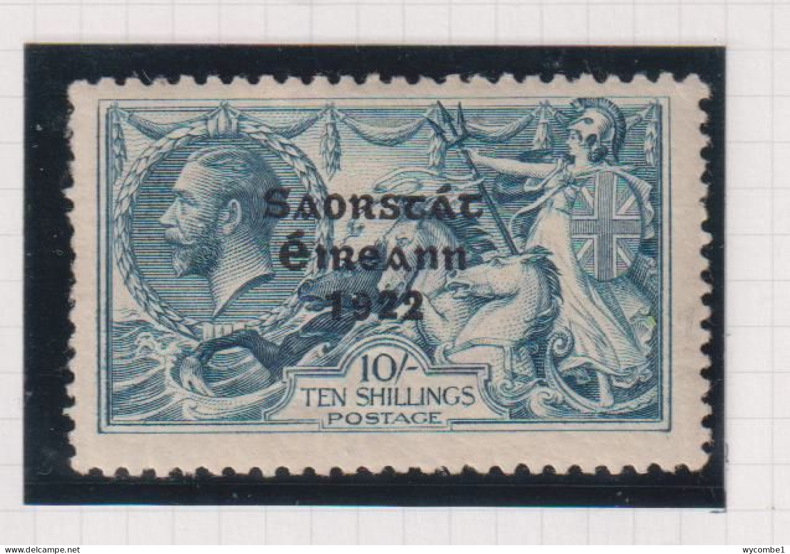 IRELAND  - 1925-28 Ovpt George V 10s Hinged Mint - Unused Stamps