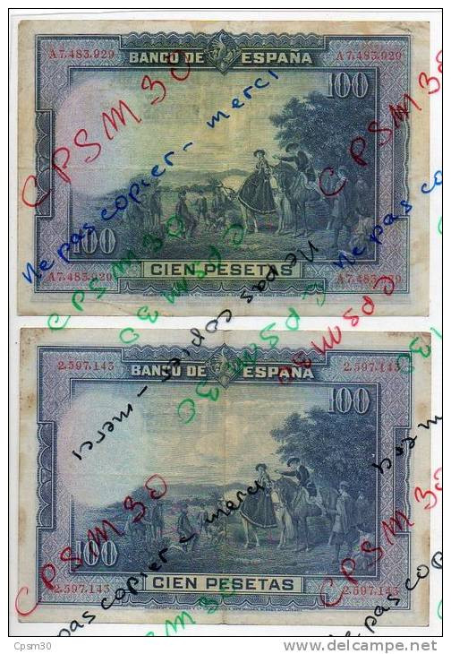 Billet 100 Pesetas Cien - 15 Aout 1928 - CERVANTES - 100 Pesetas