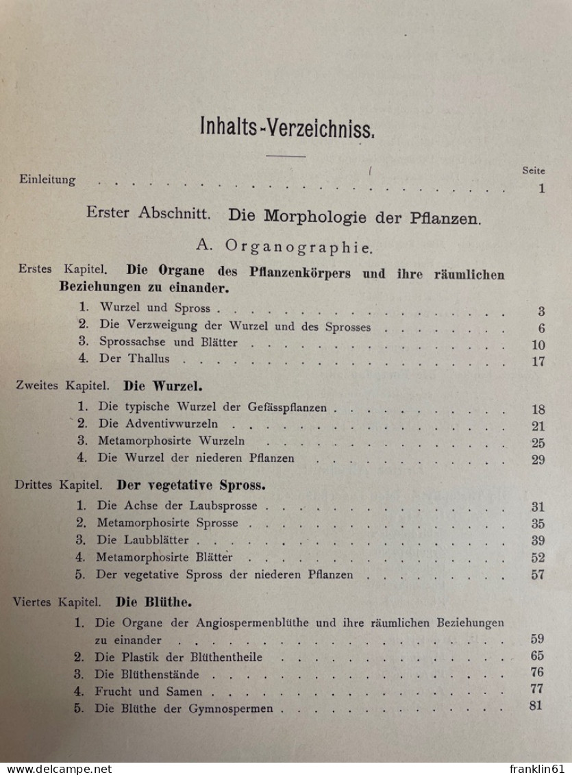 Lehrbuch Der Botanik. - Botanik