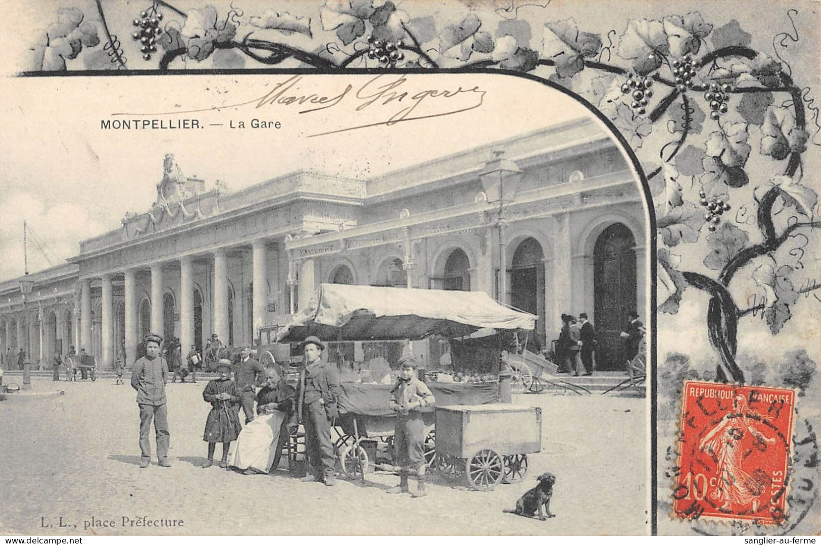 CPA 34 MONTPELLIER / LA GARE / MARCHAND AMBULANT / Cliché Rare - Montpellier