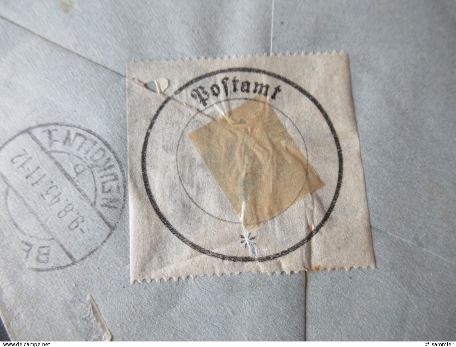 3.Reich 1943 Sonderstempel Krieglach Peter Rosegger Satzbrief / Einschreiben Mürzzuschlag - Berlin / Verschlusszettel